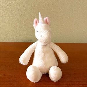 Jellycat bashful unicorn stuffed animal mini cream and pink